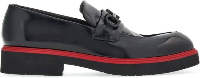 Ferragamo Leren mocassins Zwart