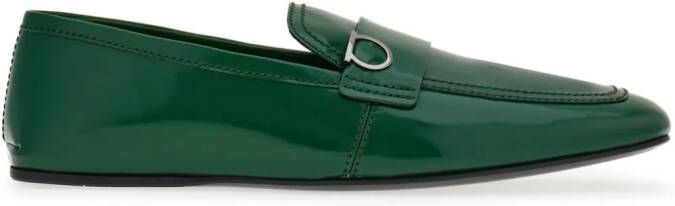 Ferragamo Loafers met Gancini-plakkaat Groen