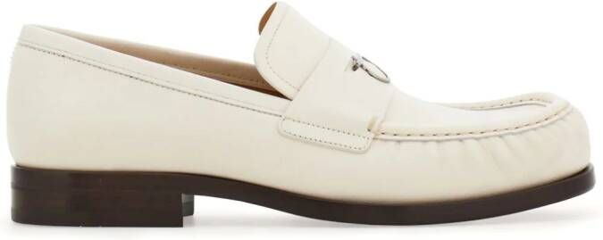 Ferragamo Loafers met Gancini-plakkaat Wit