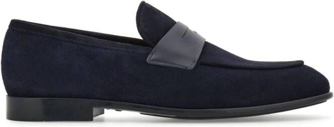 Ferragamo Suède loafers Blauw