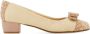 Ferragamo Vara 30 mm raffia pumps Beige - Thumbnail 1