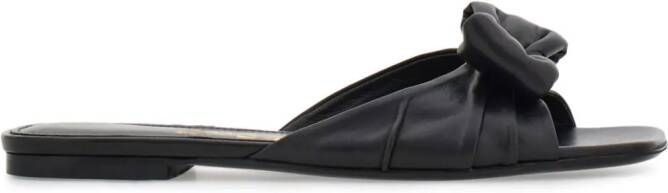 Ferragamo Vara slippers met strikdetail Zwart