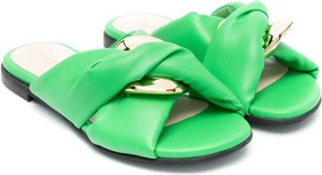 Florens Gewatteerde slippers Groen