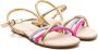 Florens Leren sandalen Goud - Thumbnail 1