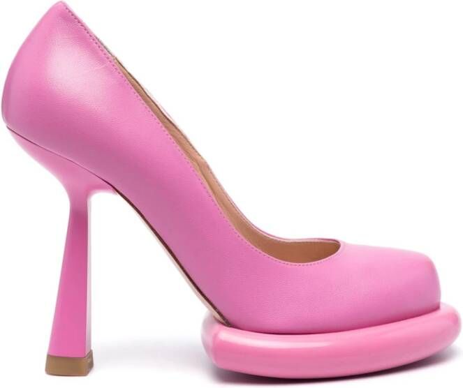 Francesca Bellavita Kelly leren pumps Roze