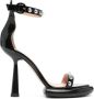 Francesca Bellavita Lilith leren sandalen 125 mm Zwart - Thumbnail 1