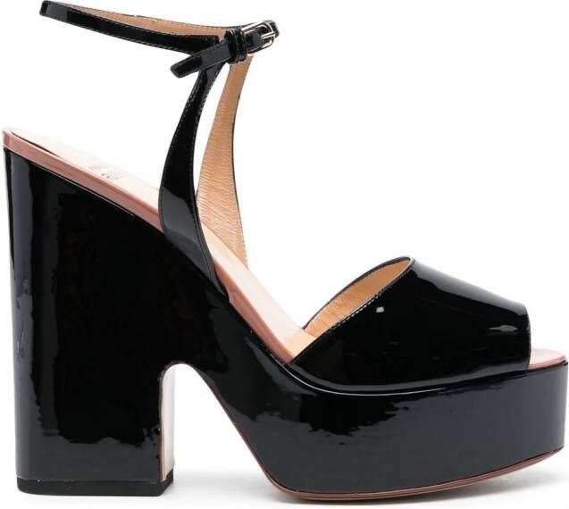 Francesco Russo Lakleren pumps Zwart