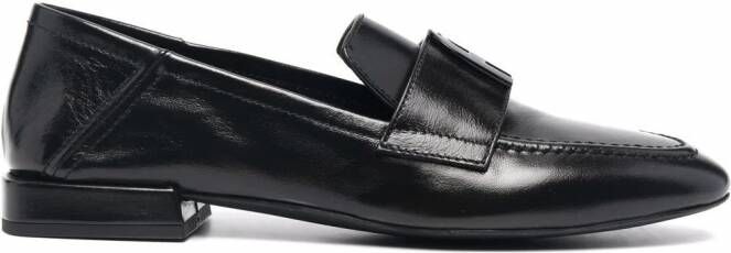 Furla Loafers met logoplakkaat Zwart