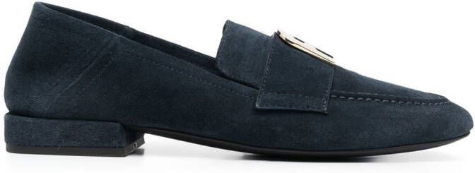 Furla Loafers met logoplakkaat Blauw