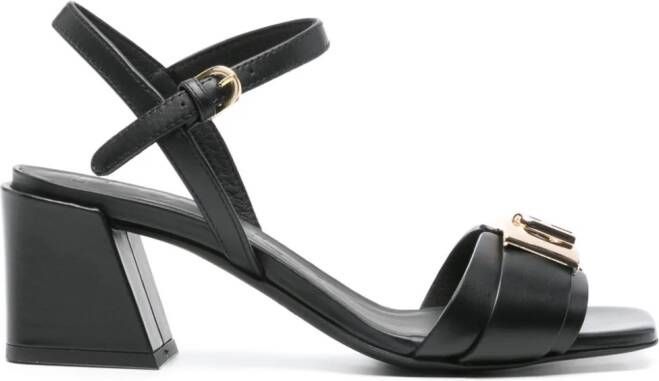 Furla Zoe leren sandalen Zwart