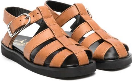 Gallucci Kids Sandalen met gespsluiting Bruin