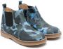 Gallucci Kids Enkellaarzen met camouflageprint Blauw - Thumbnail 1