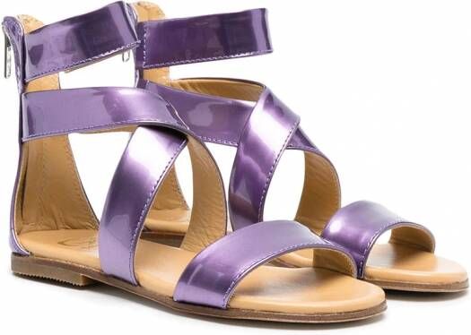 Gallucci Kids Metallic sandalen Paars