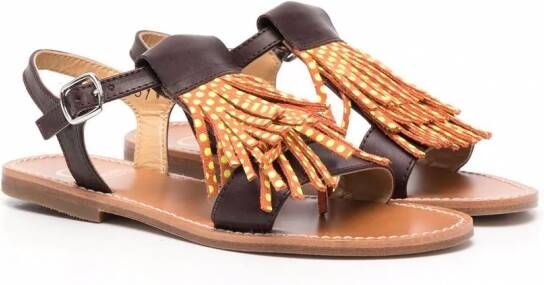 Gallucci Kids Sandalen met kwastje Bruin