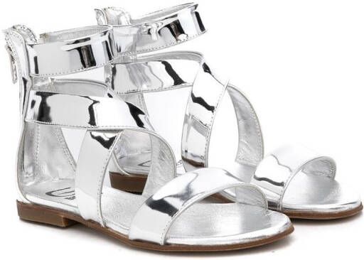 Gallucci Kids Sandalen met metallic-effect Zilver