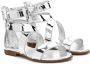 Gallucci Kids Sandalen met metallic-effect Zilver - Thumbnail 1