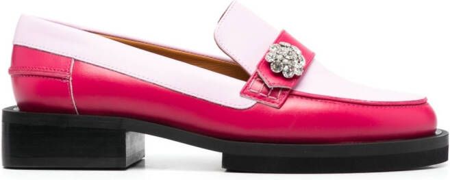 GANNI Chunky loafers Roze