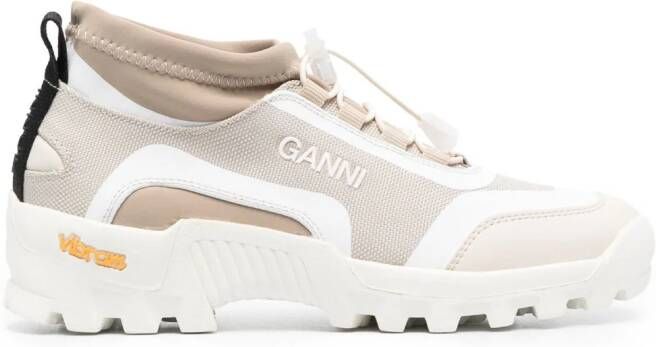 GANNI Sneakers met vlakken Beige