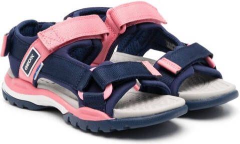 Geox Kids Borealis sandalen met dubbele bandjes Blauw