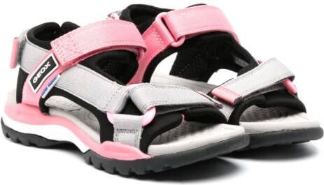 Geox Kids Borealis sandalen met dubbele bandjes Grijs