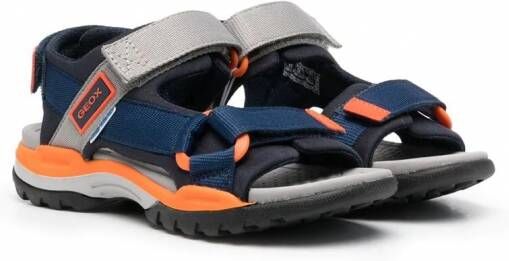 Geox Kids Borealis sandalen met klittenband Blauw