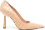 GIABORGHINI Balantine 100 pumps met krokodillenleer-effect Beige - Thumbnail 1