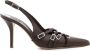 GIABORGHINI Phoebe leren pumps 85 mm Bruin - Thumbnail 1