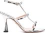 Giambattista Valli Love Bow leren sandalen Zilver - Thumbnail 1