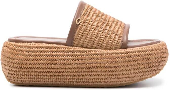 Gianvito Rossi Raffia espadrilles Bruin