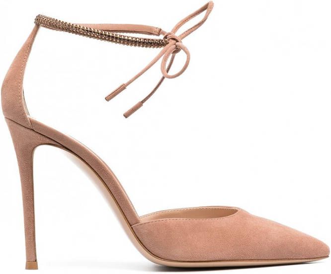 Gianvito Rossi Pumps met enkelbandje Beige