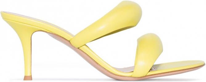 Gianvito Rossi Bijoux sandalen met dubbele bandjes Geel