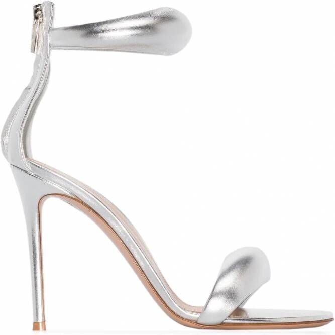 Gianvito Rossi Bijoux leren sandalen Zilver