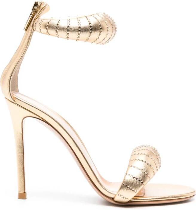 Gianvito Rossi Bijoux metallic sandalen Goud