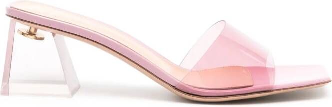 Gianvito Rossi Cosmic 55 doorzichtige muiltjes Roze