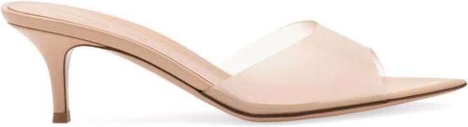 Gianvito Rossi Elle doorzichtige muiltjes Beige