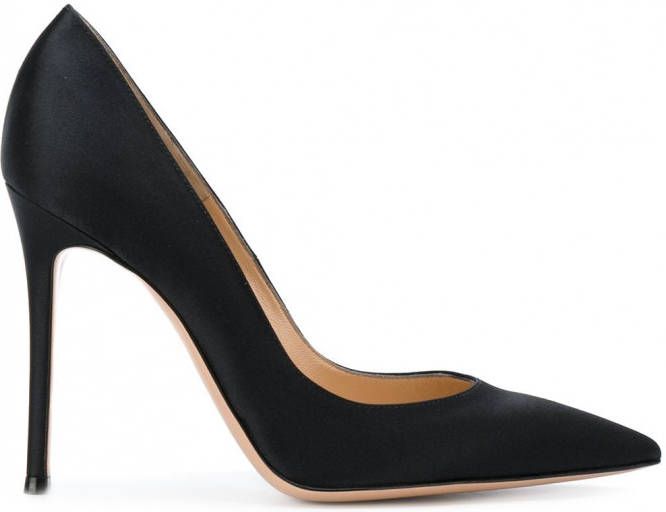 Gianvito Rossi Gianvito 105 mm satijnen pumps Zwart