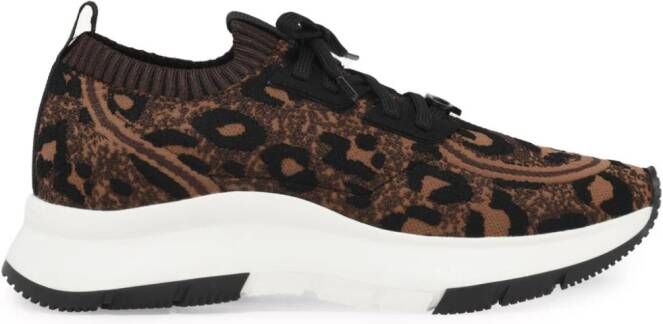 Gianvito Rossi Glover sneakers met luipaardprint Bruin