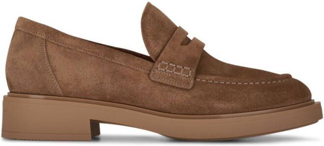 Gianvito Rossi Harris suède loafers Bruin