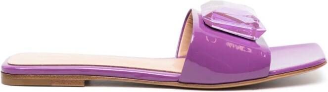 Gianvito Rossi Jaipur slippers verfraaid met kristallen Paars