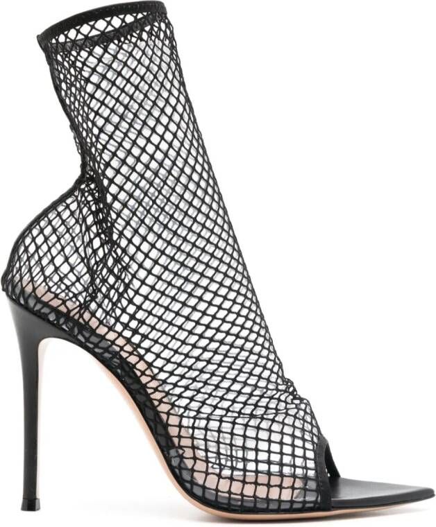 Gianvito Rossi Laarzen met mesh Zwart