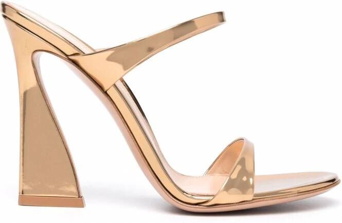 Gianvito Rossi Leren sandalen Beige