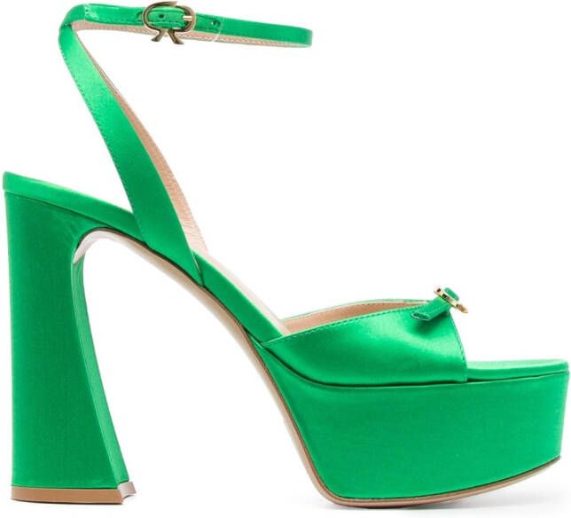 Gianvito Rossi Maddy sandalen met plateauzool Groen