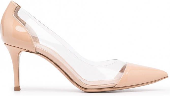 Gianvito Rossi 70 mm Plexi pumps Beige