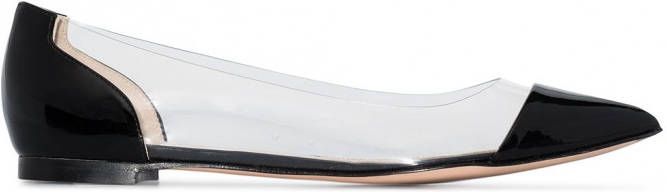 Gianvito Rossi Plexi ballerina's Zwart