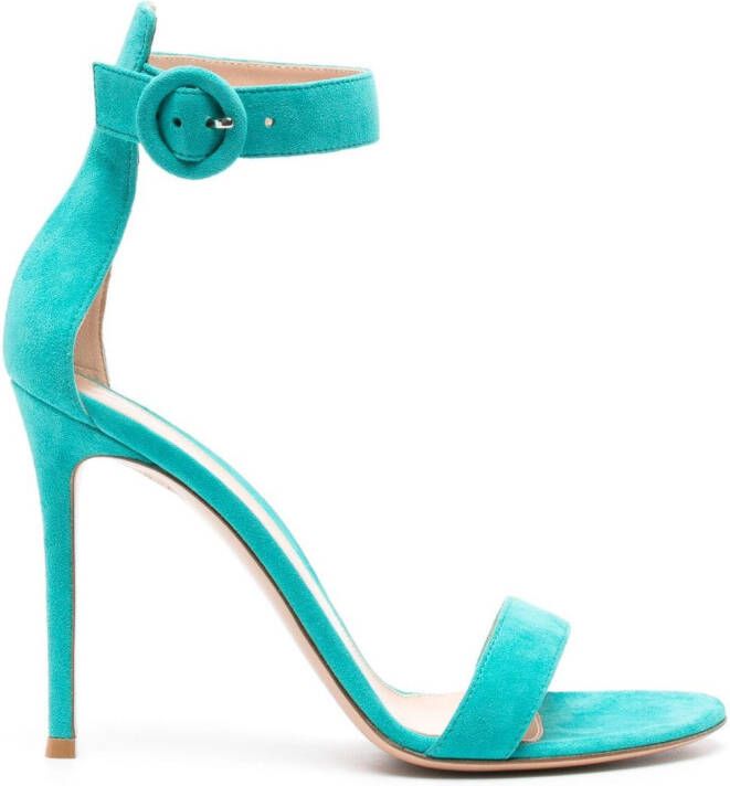 Gianvito Rossi Portofino suède sandalen Blauw