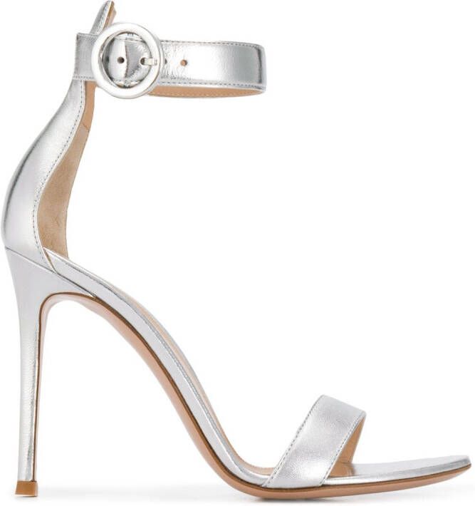 Gianvito Rossi Sandalen met open neus Zilver