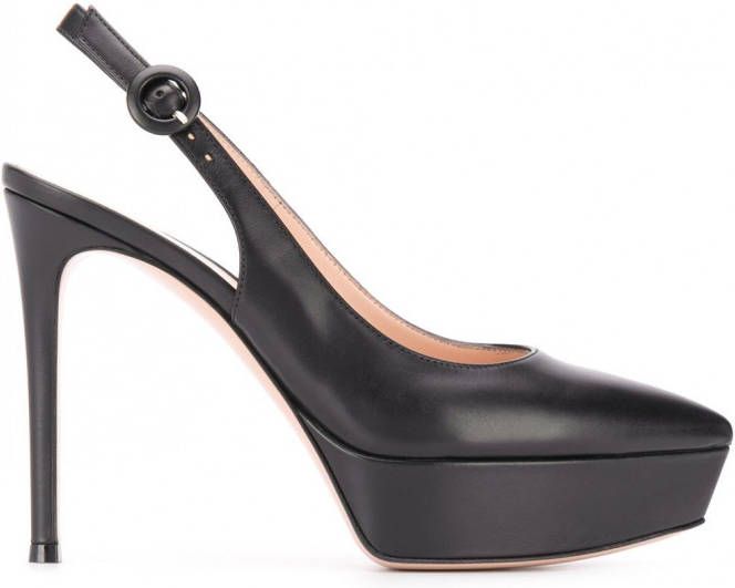 Gianvito Rossi Slingback pumps met plateauzool Zwart