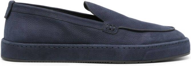 Giorgio Armani Leren loafers Blauw