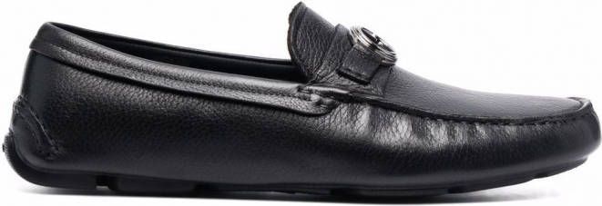 Giorgio Armani Loafers met logoplakkaat Zwart