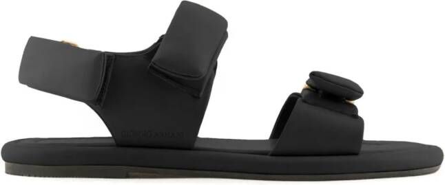 Giorgio Armani Sandalen met klittenband Zwart